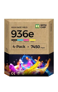 936e 936XL Tintenpatronen 4er Pack CMYK mit Chip hohe Reichweite Ersatz für HP NEU - Bild 1 von 9