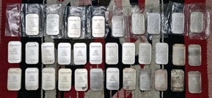 33 DEAK PERERA SILBER KUNSTBARREN KILO .999 FEINSILBER TEILS GETÖNT & AUFEINANDERFOLGEND - Bild 1 von 13