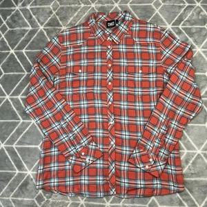 Animal Check Flannel Shirt Button Up Women’s 16 Long Sleeved - Picture 1 of 9