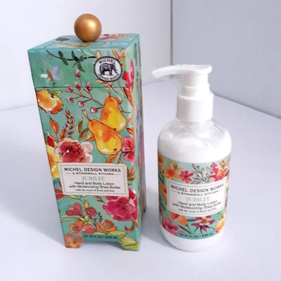 Michel Design Works 全新 Jubilee 手部及身体乳液 带乳木果油 8 盎司 密封 — 第 1/4 张图片