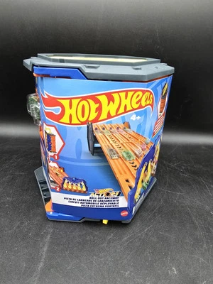 NEW Hot Wheels Roll Out Raceway Track Set Transforms To Store 80 Cars Green Car  - Image 1 of 4