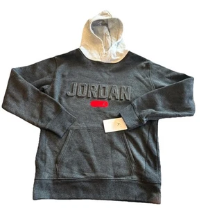 Felpa con cappuccio JORDAN Youth nera Heather pullover XL 13-15 anni nuova con etichetta - Foto 1 di 8