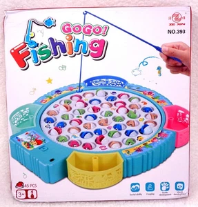 GO GO FISHING Rotating Music children's Fishing Game - Picture 1 of 5