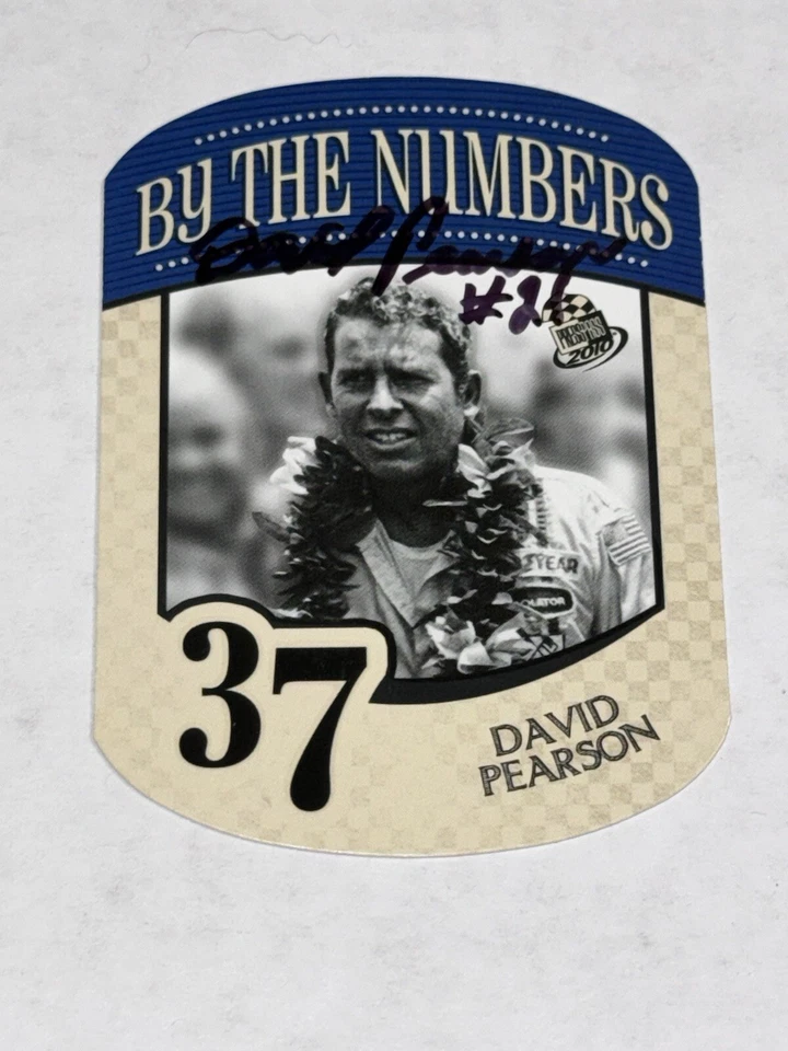 David Pearson BY THE NUMBERS 2009 PRESS PASS NASCAR HOFer  autographed card - Image 1 of 1