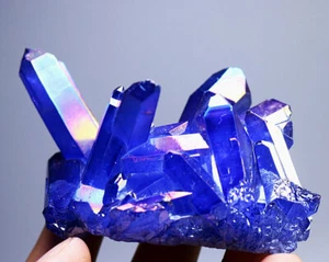 156g Light Colorful Aura Quartz Crystal Titanium Bismuth Silicon Cluster Rainbow - Picture 1 of 12