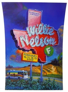 Fillmore Auditorium Willie Nelson (2003) Konzert Poster F554 Chris Peterson - Bild 1 von 1