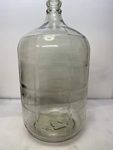 Vintage  5 Gallon Checkered Glass Water Bottle Jug Demijohn Carboy  Mexico - Picture 1 of 8