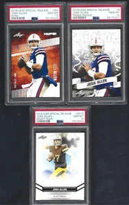 JOSH ALLEN LEAF SPECIAL RELEASE 3 CARD ROOKIE LOT BILLS STAR PSA 10 LOW POP - Picture 1 of 1
