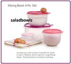 TUPPERWARE CLASSIC FLAT BOTTOM MIXING BOWL SET 12 8 4 and 1/2 cup Bowls in Pinks