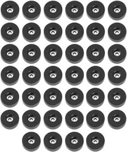 40 x ADAM HALL Piedino in Gomma 38 x 15 mm, Mobili piedini in Gomma con rondella - Foto 1 di 5