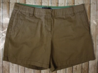 Pantalones Cortos Chinos Boden Frente Plano Algodón Sarga Mujer US 14 Gancho y Barra Marrón WJ020 Foto 1 de 4