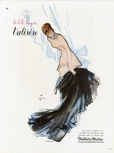 "VALISÈRE MAROC" Annonce originale entoilée  PLAISIR DE FRANCE 1948  GRUAU - Imagen 1 de 1