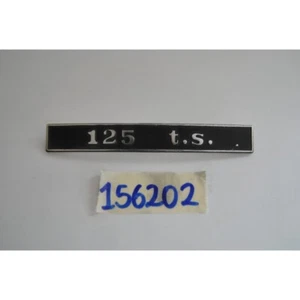 Targhetta scritta "125 T.S." Nameplate emblem Piaggio Vespa T.S 125 - Imagen 1 de 2