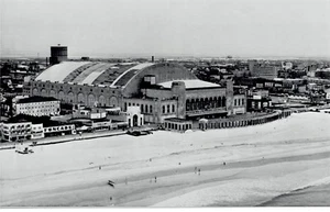1964 Wire Photo aerial cityscape Boardwalk Convention Hall Atlantic City Jersey - Picture 1 of 2
