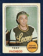 Venezuelan League Sticker 1974 Tony Pacheco (Cuban) #179 Leones Ptd In Venezuela