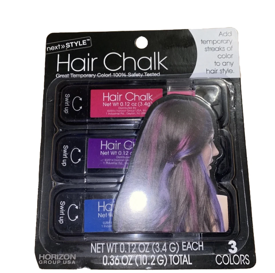 Hair Chalk next style 临时发色 蓝色/粉色/紫色 全新 — 第 1/3 张图片