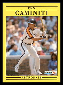 1991 Fleer Ken Caminiti Houston Astros #500 Centered Mint  UER
