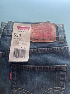 Levi's 550 Relaxed Fit Boys Blue Jeans Size 14 27x27 100% Cotton Brand New - Picture 1 of 6