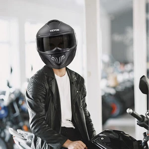 VEVOR Motorcycle Full Face Modular 3/4 Helmets for Mini-bike Scooter DOT Unisex - Picture 1 of 110