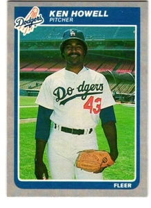 1985 Fleer #374 Ken Howell Rookie Card, Los Angeles Dodgers - Picture 1 of 2