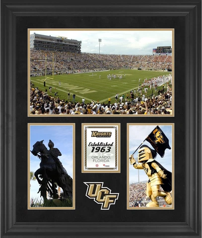 UCF Knights Bright House Networks Stadium Framed 20x24 3-Opening Collage Cover