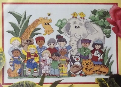 Kit de punto de cruz contado Peaceable Kingdom Picture 16" x 12" Golden Bee NISP Foto 1 de 3