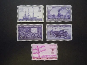 1944 US Commemorative Year Set #922-926 MNH og vf - Bild 1 von 1