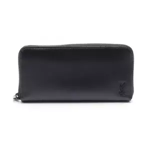 SAINT LAURENT PARIS Around Zip Long Wallet Geldbörse 630201 Leder Schwarz Geb... - Bild 1 von 7