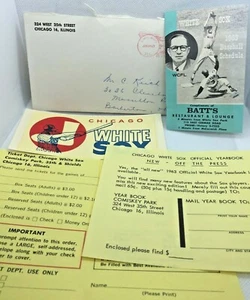 1963 Chicago White Sox BATTS Baseball Schedule & Decal & Ticket Info Sheets - Picture 1 of 9