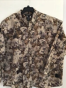 Winchester Men's Camouflage Deer Print Long Sleeve Button Down Shirt Sz 3XL - Picture 1 of 9