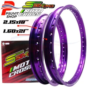 S-Strong Series 7 Aluminium Wheel Rims Motocross 2.15x18&1.60x21 (36 Holes) Pur. - Picture 1 of 6