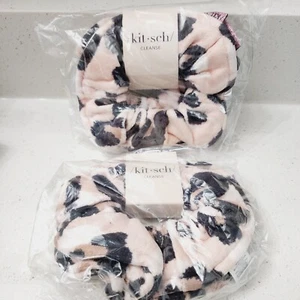 KITSCH Leopard Microfiber Towel Scrunchies - Set of 4 - Picture 1 of 6