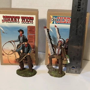 Marx Johnny West Custom 1/24 Scale Miniatures Chief Cherokee Hand Painted Resin - Picture 1 of 12