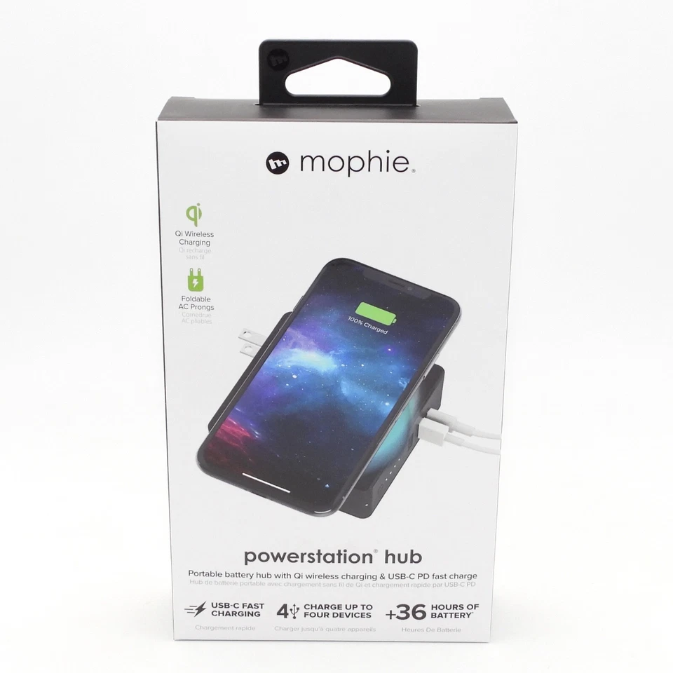 mophie Powerstation Hub Fast Charge Portable Battery Wireless Charging