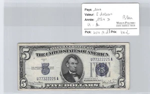 USA $5 Dollars 1934 D U/A - Blue - Picture 1 of 2