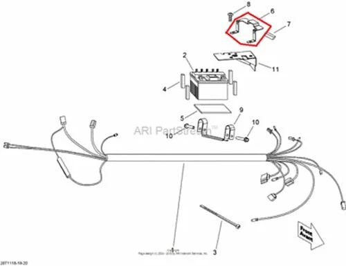 NEW OEM CAN-AM DS 90 BATTERY BRACKET MOUNT STAY UPPER - Image 1 of 1