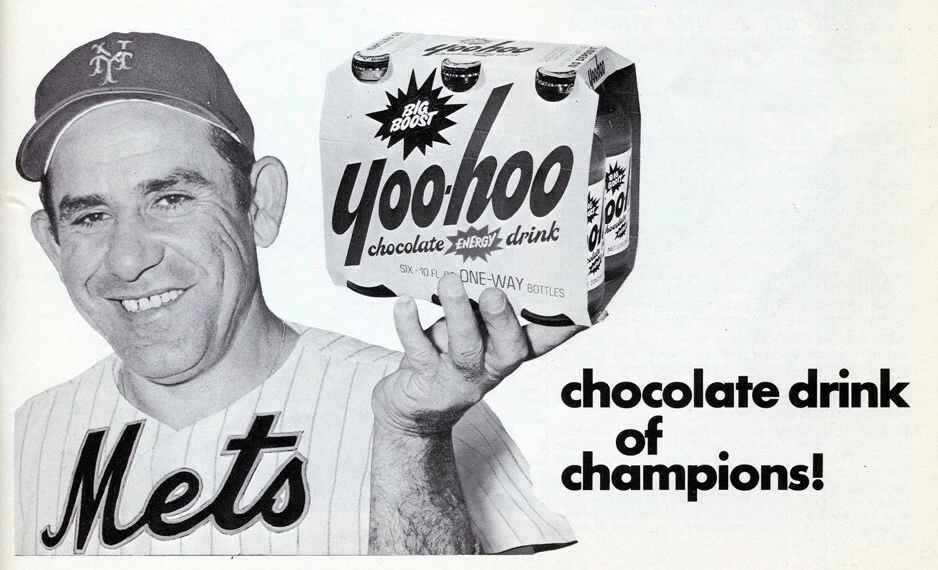 YOGI BERRA 8X10 PHOTO NEW YORK YANKEES NY BASEBALL PICTURE YOO-HOO WIDE BORDER - Image 1 of 1