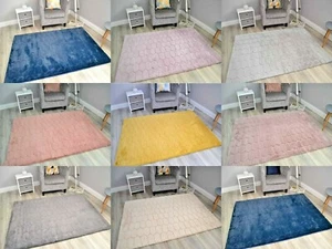 Natural Faux Rabbit Fur Rug Ultra Soft Teddy Wool Thick Pile Rugs Carpet Mat