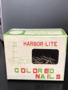 Vintage farbige Nägel & Box Harbor Lite 1 5/8" Verkleidung 1960er 3,42 oz Japan - Bild 1 von 6