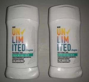 x2 Degree Unlimited Fresh Invisible Solid Antiperspirant Deodorant 2.7oz 06/25 - Picture 1 of 6
