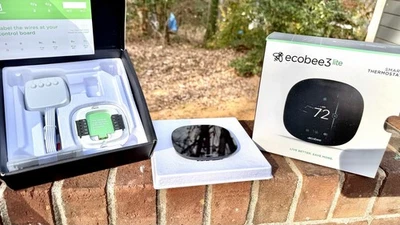 ecobee3 lite Smart Thermostat - Black (EB-STATE3LT-02) Open Box (No Trim Plate) - Image 1 of 4