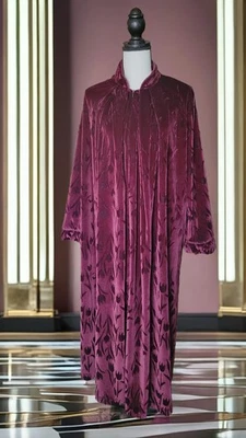 Bata Vintage Jazmine Rosa Borgoña Terciopelo Terciopelo Talla L Foto 1 de 4