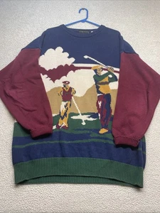 Context Golfpullover Strickpullover mit Rundhalsausschnitt Grandadcore bunt - Bild 1 von 8
