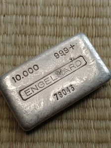 Engelhard 10oz 999 Vintage Silver Bar,3rd Series 5 Digit Variety,78 Prefix - Bild 1 von 3