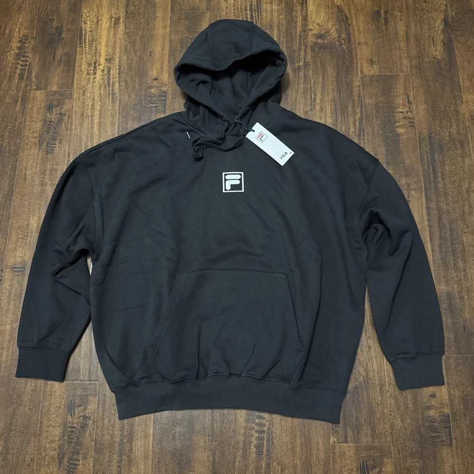 NWT Fila Country Club Hoodie Black Pullover Sweatshirt RU431115-400 Men’s M. D4 - Image 1 of 4
