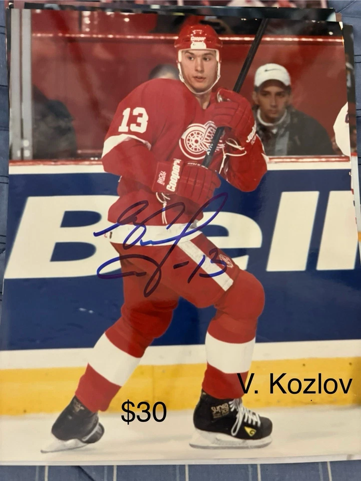 Foto autografiada de 8x10 de Slava Kozlov Detroit Red Wings Foto 1 de 1