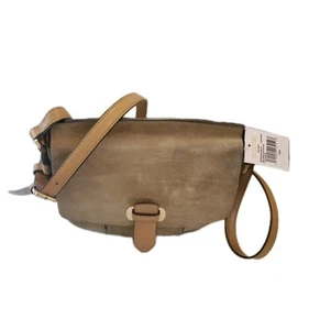Michael Kors Romy Bolso de Mano Bandolera Cuero Gamuza Tostado Alforja NUEVO - Imagen 1 de 7