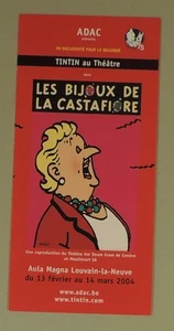 Herge Tintin depliant spectacle Bijoux de la Castafiore 2004 - Foto 1 di 3