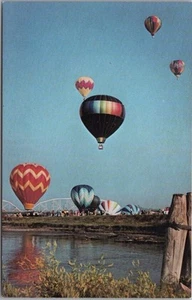 GLOBOS AEROSTÁTICOS SIOUX CITY, Iowa postal / cromo años 60 sin usar - Imagen 1 de 2