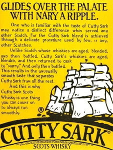 1979 Cutty Sark Scotch Whisky Nary A Ripple Bar Deco Wall Art vintage Print AD - Picture 1 of 1